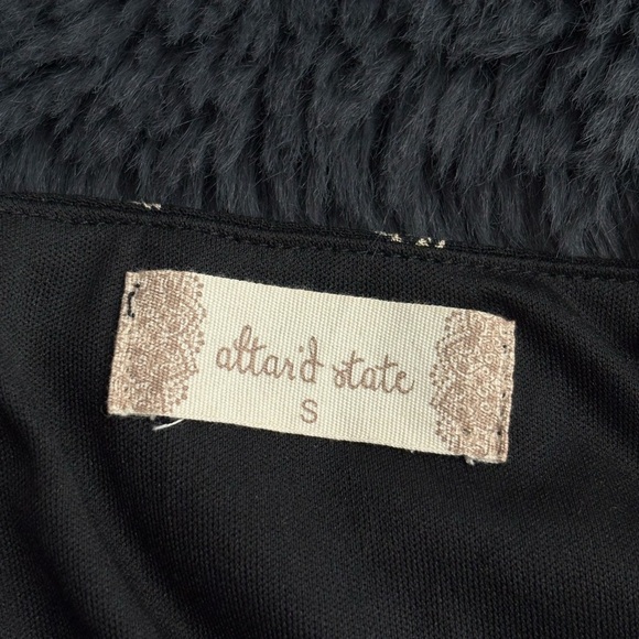 Altar’d State Black Puff Long Party Casual Sleeve Midi Square Neck Dress Small - Picture 2 of 14